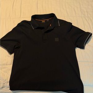 Boss Black Shirt with Orange Trim